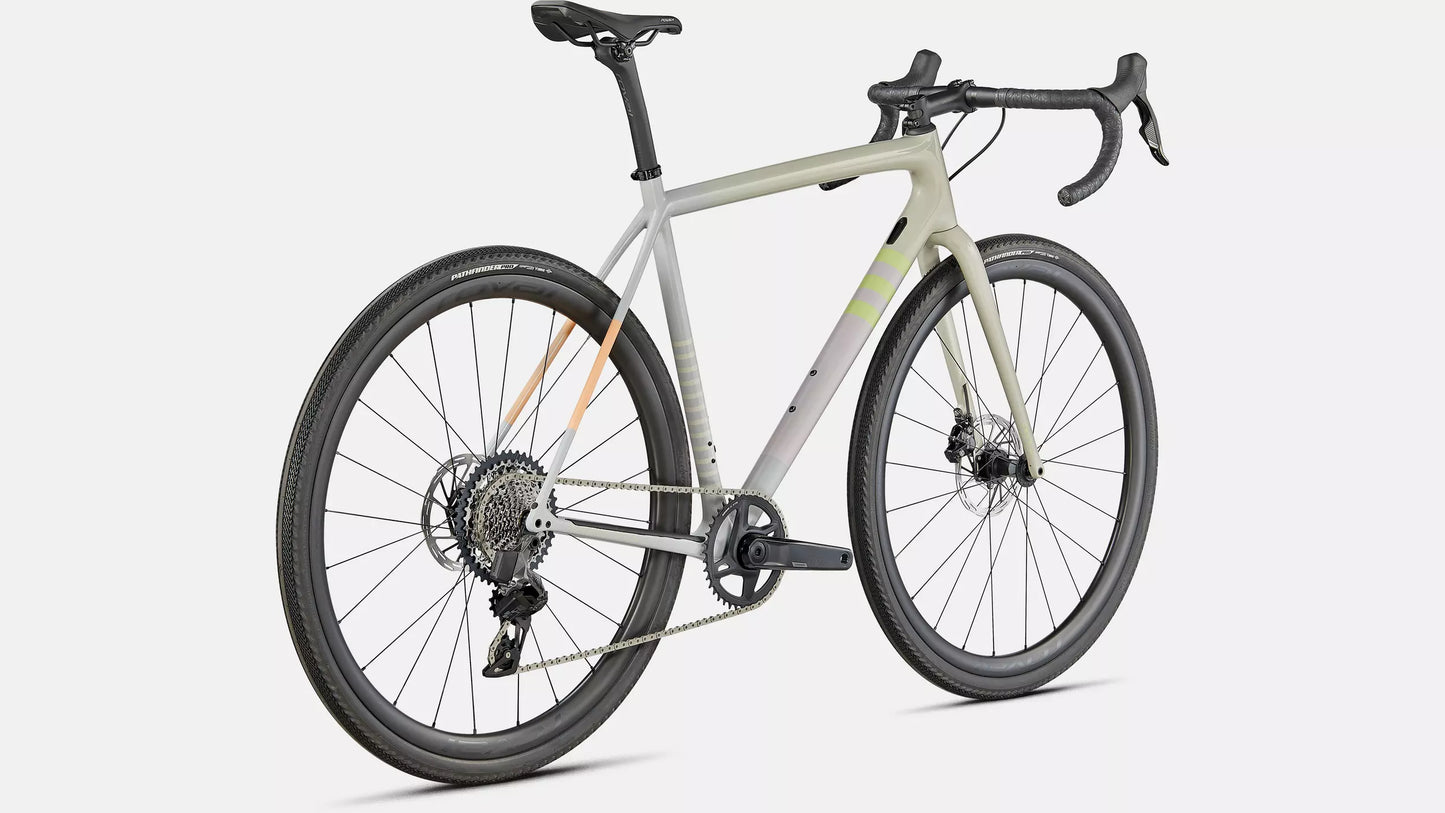 Specialized Crux Expert Gloss White Speckled/Dove Grey/Papaya/Clay/Lime 2023