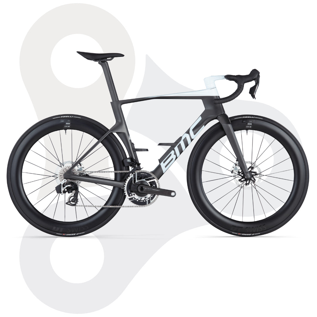 BMC TEAMMACHINE R01 ONE Rennrad in schwarz / weißer Farbe