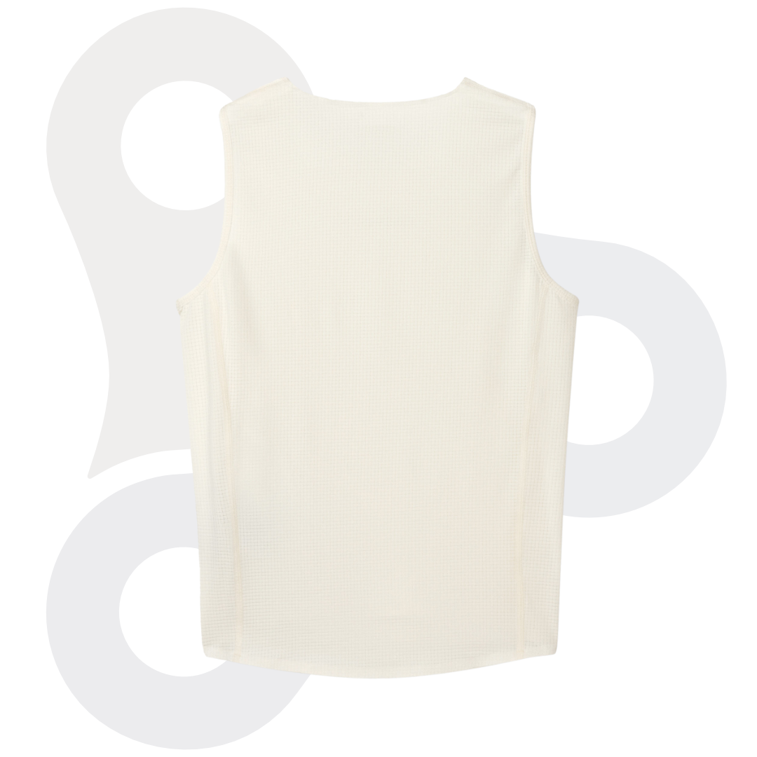 Fingerscrossed Herren Road-Baselayer in der Farbe antique-cream von hinten