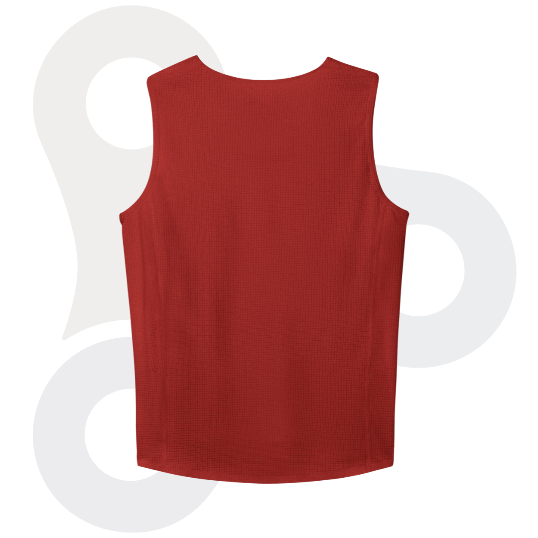 Fingerscrossed Herren Road-Baselayer in der Farbe brick (Ziegelsteinrot) von hinten