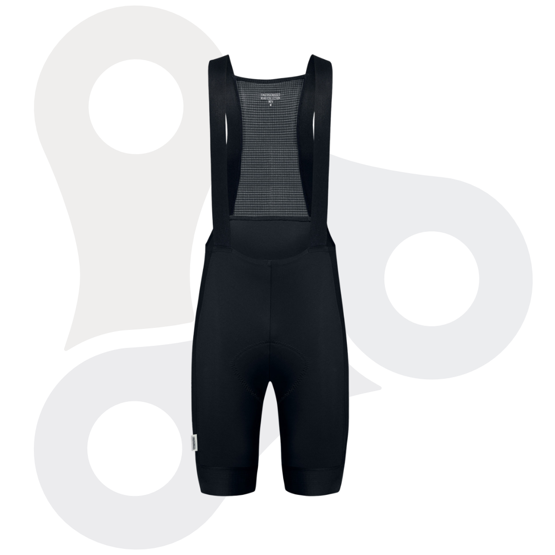 Fingerscrossed Herren Road-Bib in der Farbe schwarz von vorne