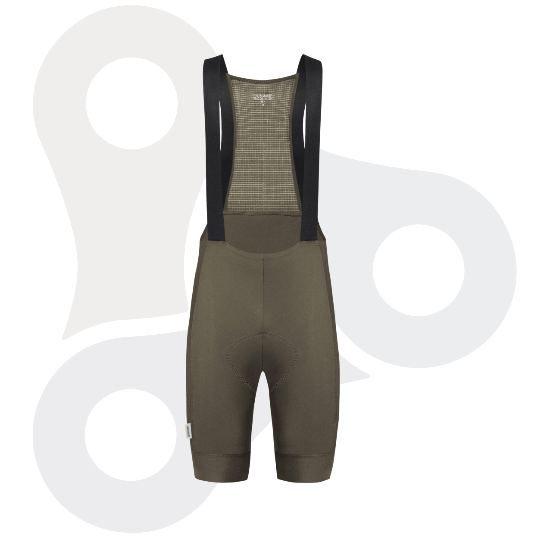 Fingerscrossed Herren Road-Bib in der Farbe olive von vorne