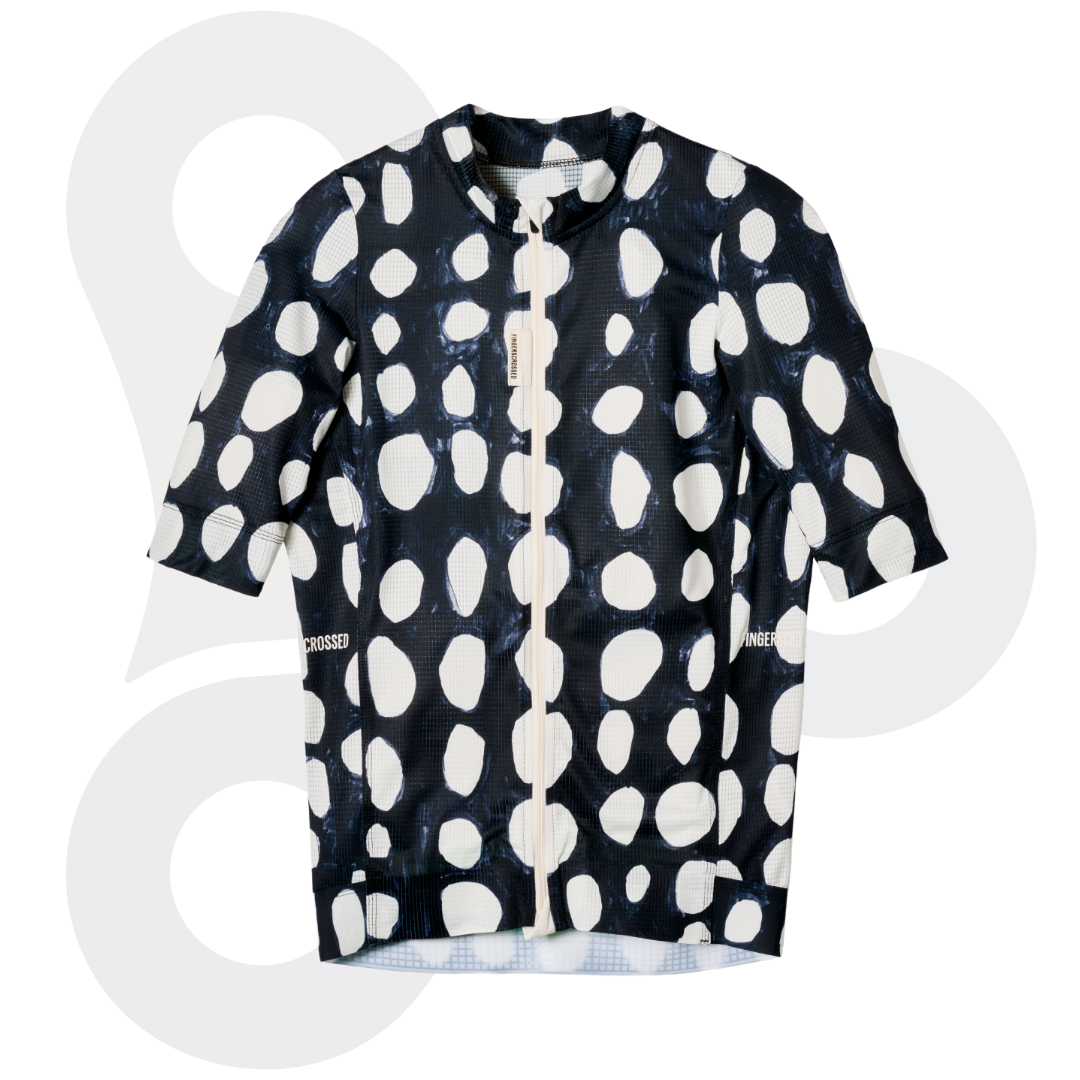 Fingerscrossed Dots Jersey (weiße Punkte auf schwarzem Grund)