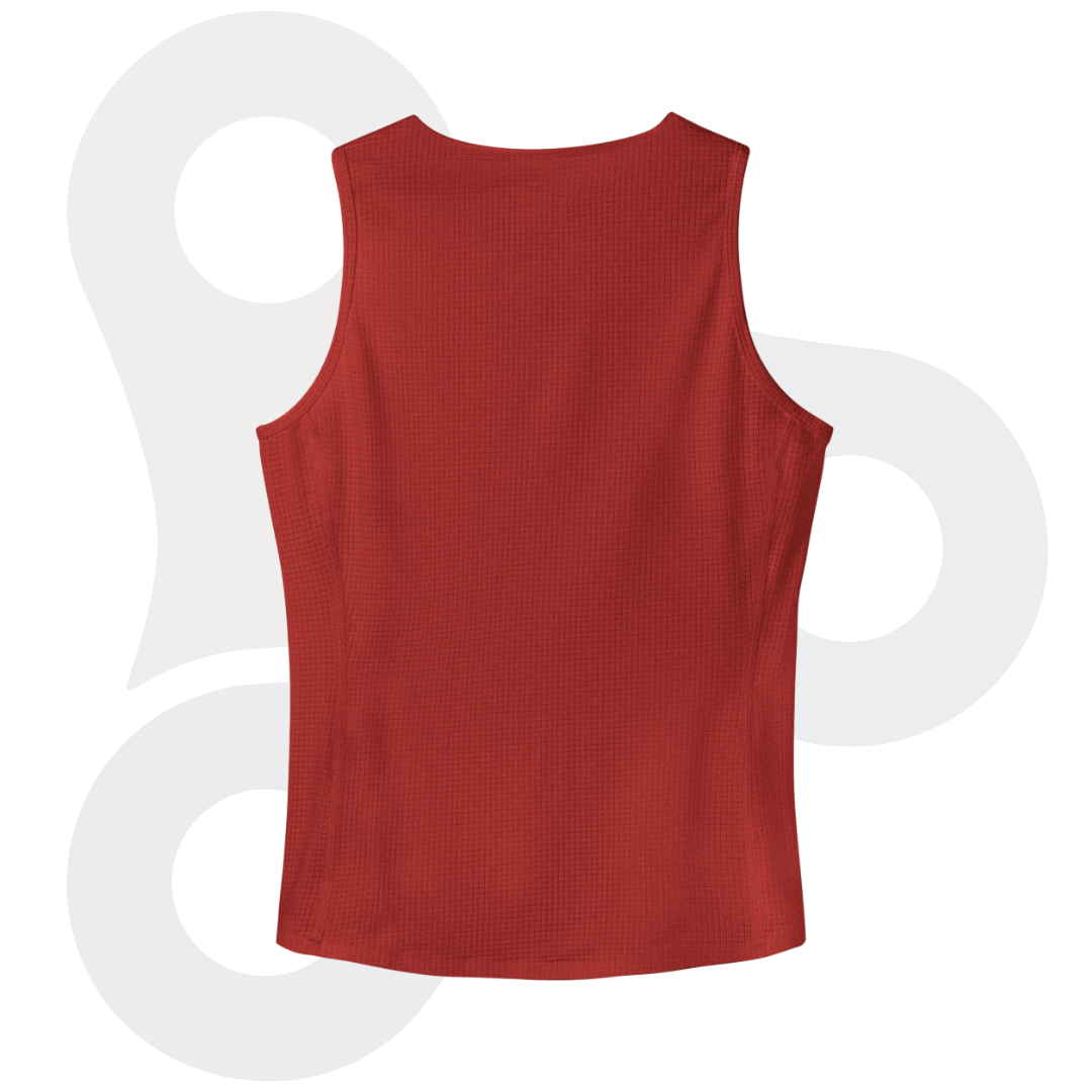 Fingerscrossed Damen Road-Baselayer in der Farbe brick (Ziegelsteinrot) von hinten