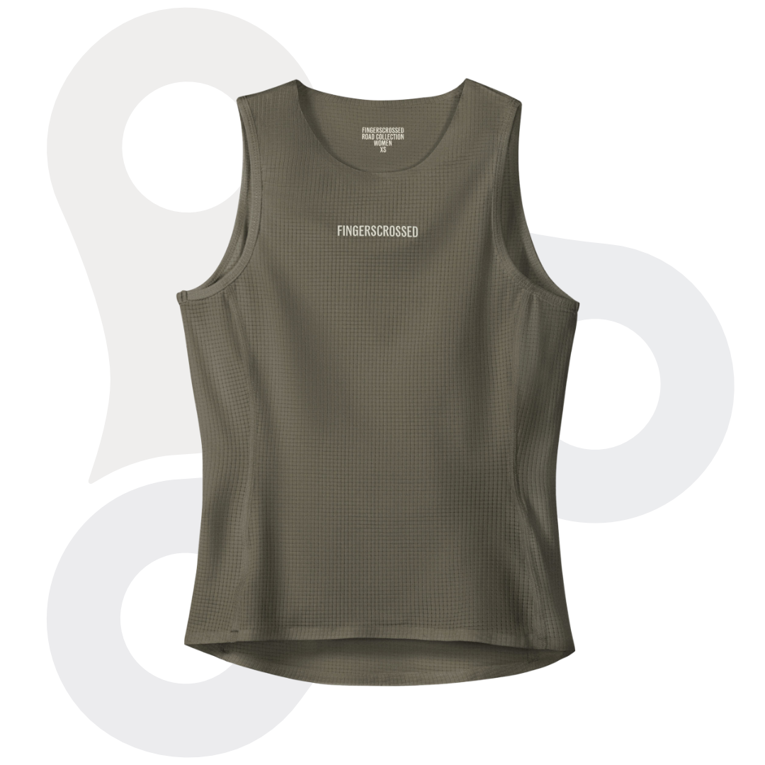 Fingerscrossed Damen Road-Baselayer in der Farbe olive von vorne