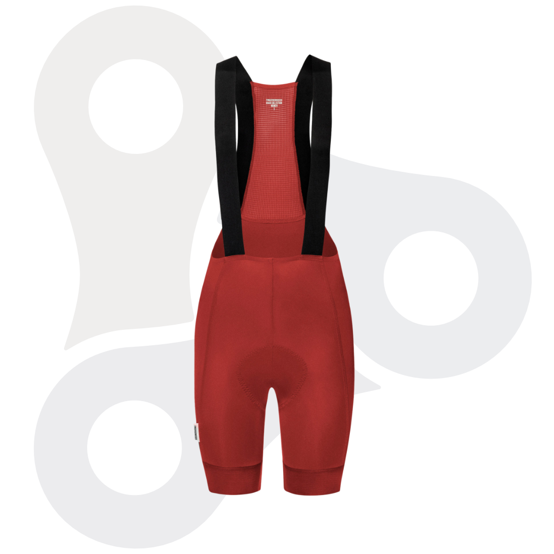 Fingerscrossed Damen Road-Bib in der Farbe brick (Ziegelsteinrot) von vorne
