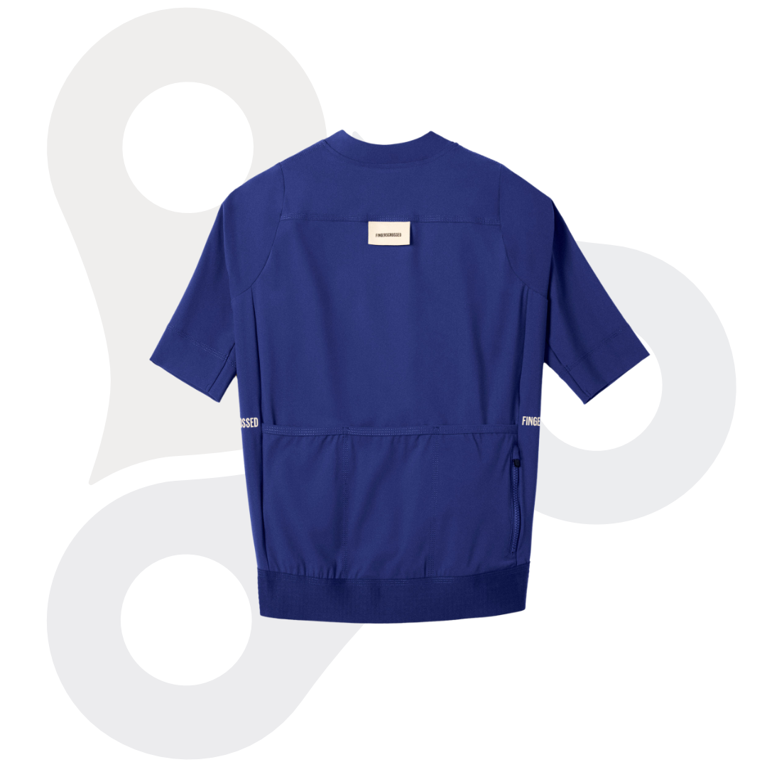 Fingerscrossed Damen Road-Jersey in der Farbe navy (Marineblau) von hinten