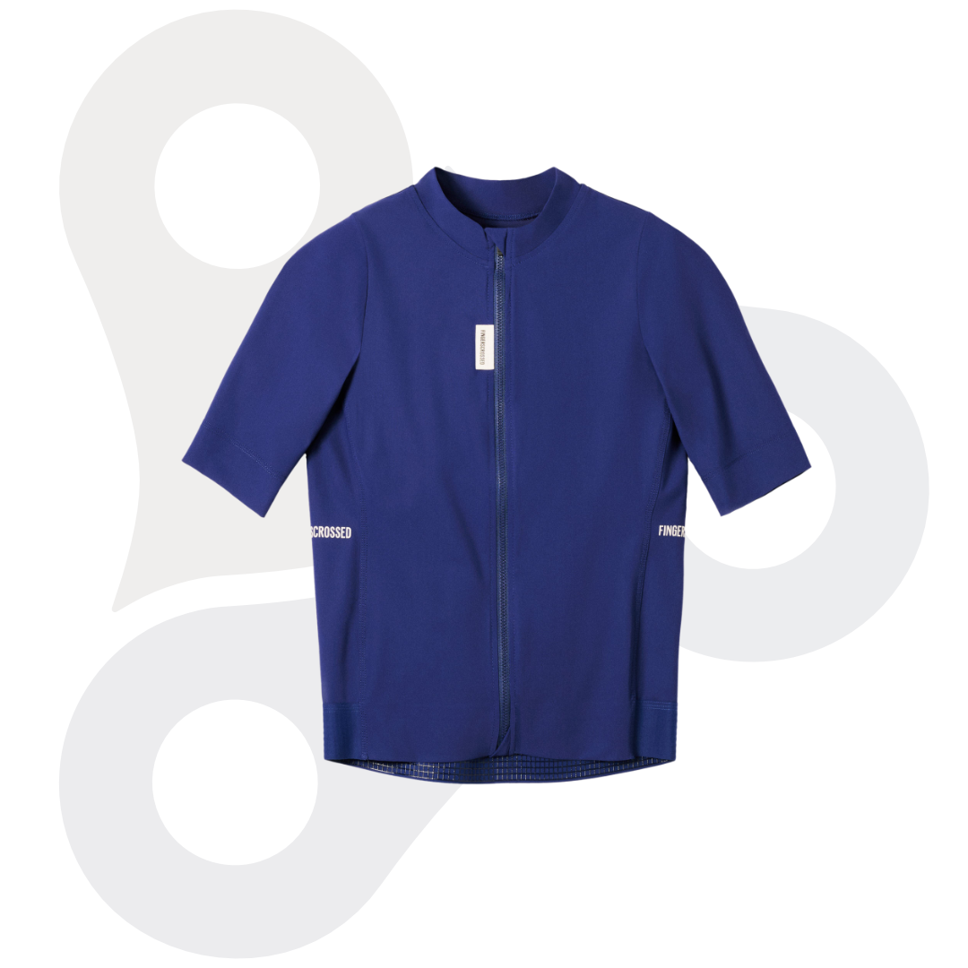 Fingerscrossed Damen Road-Jersey in der Farbe navy (Marineblau) von vorne