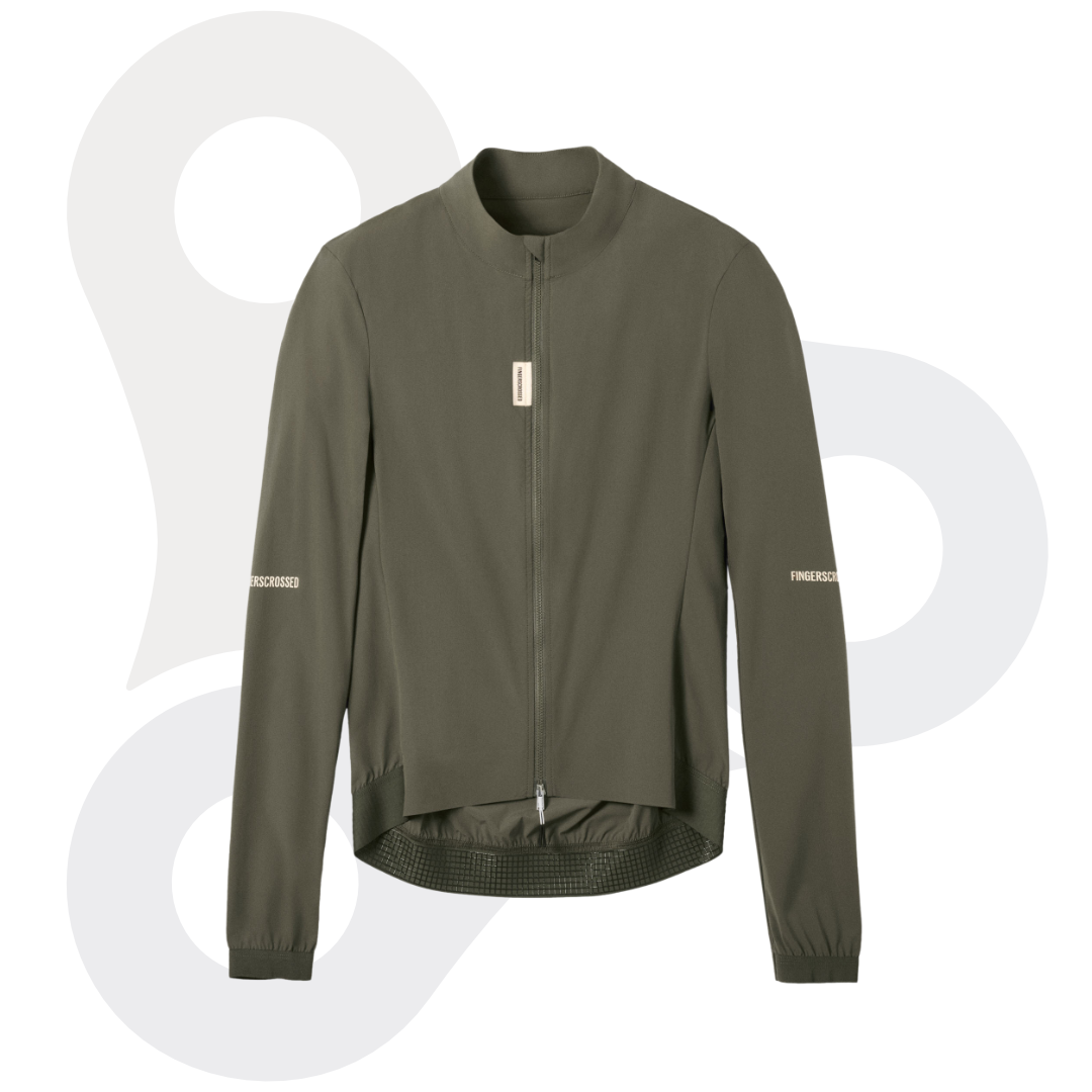 Fingerscrossed Damen Road-Wind-Jacket in der Farbe olive von vorne