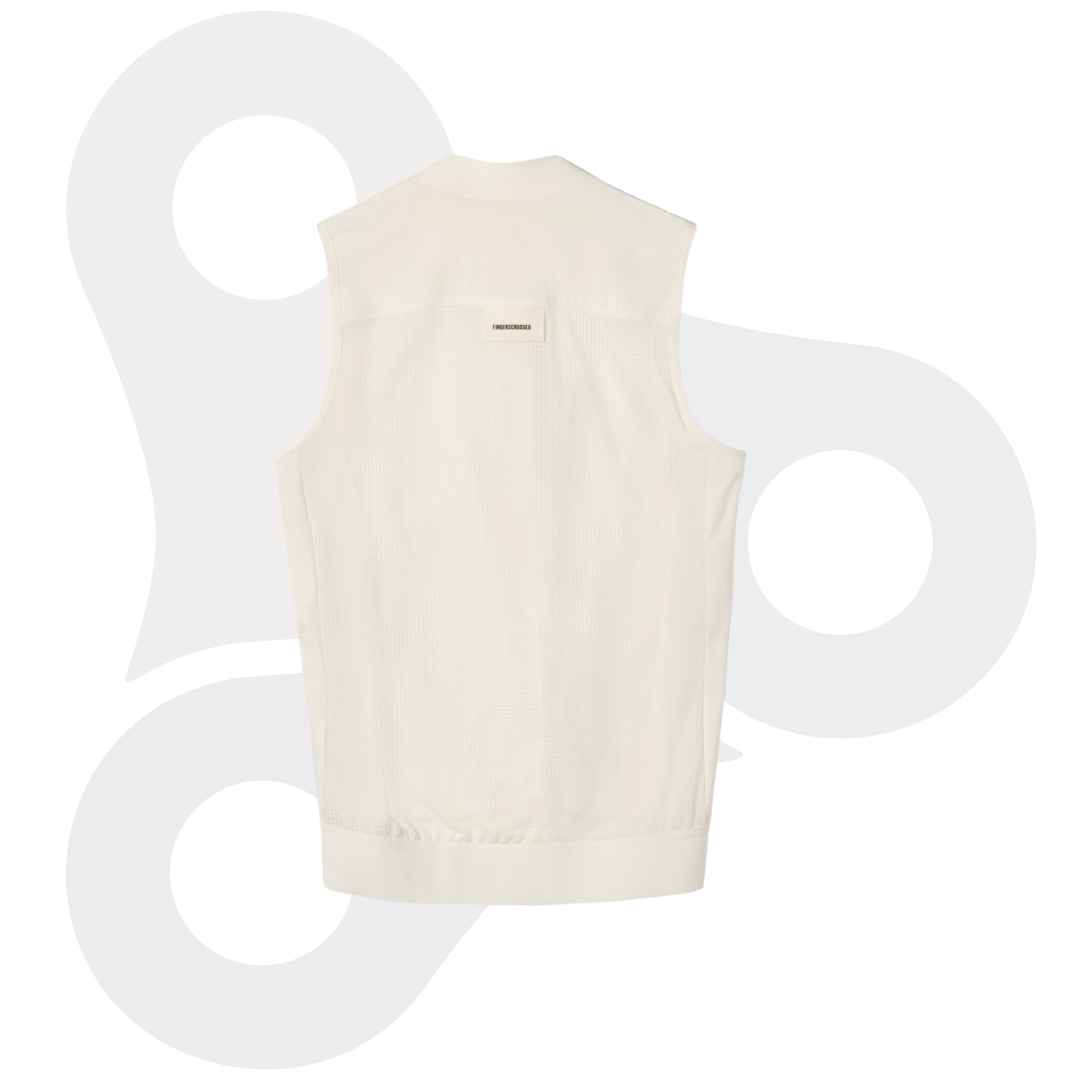Fingerscrossed Damen Road-Wind-Vest in der Farbe antique-cream von hinten