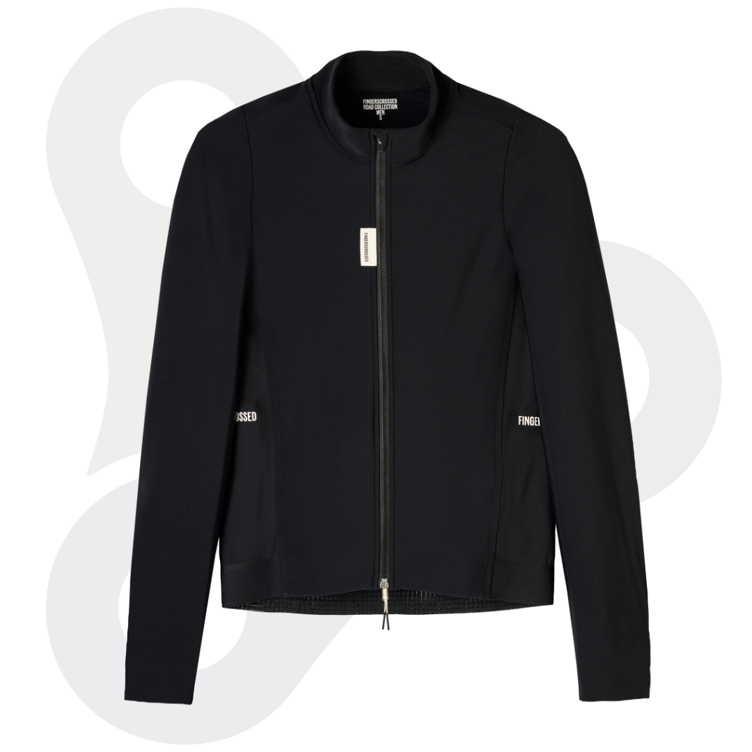 FINGERSCROSSED Herren thermal L/S Road Jersey, black