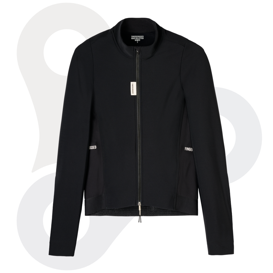 Fingerscrossed Damen thermal Longsleeve Road Jersey in der Farbe Black