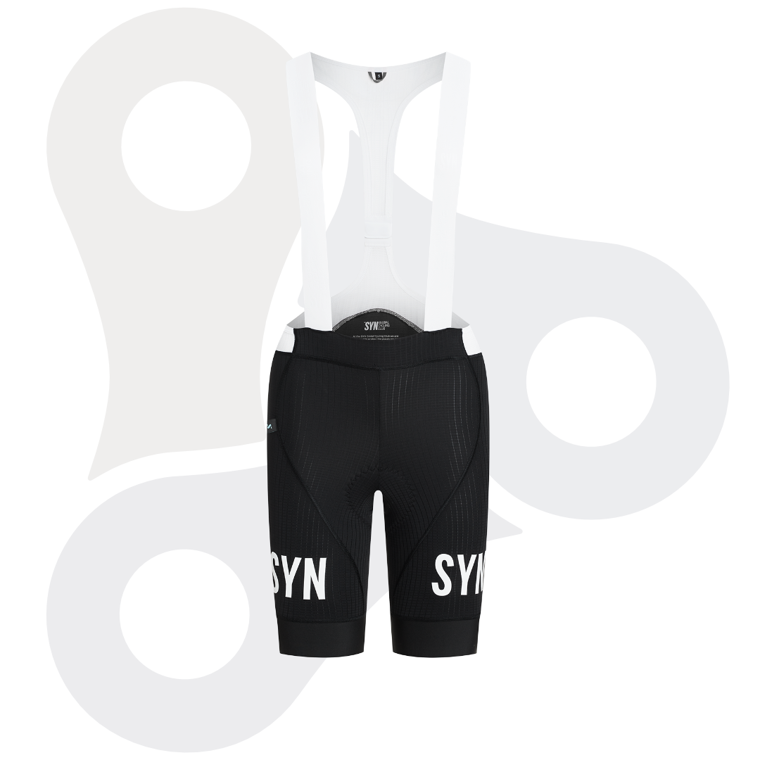 SYN Pro Bib Shorts für Damen in schwarz von vorne