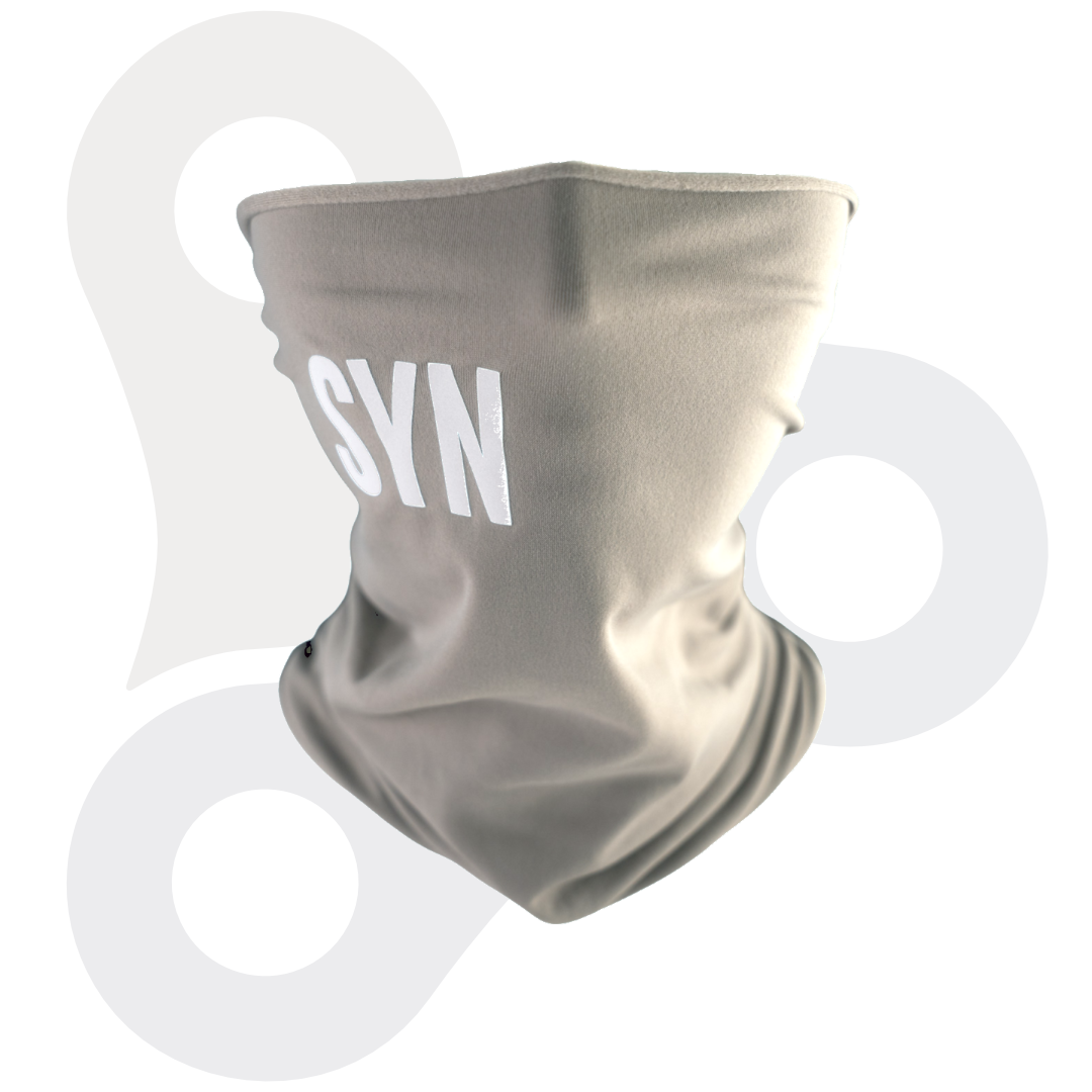 SYN Thermal Neck Warmer in ivory mit weißem SYN Schriftzug