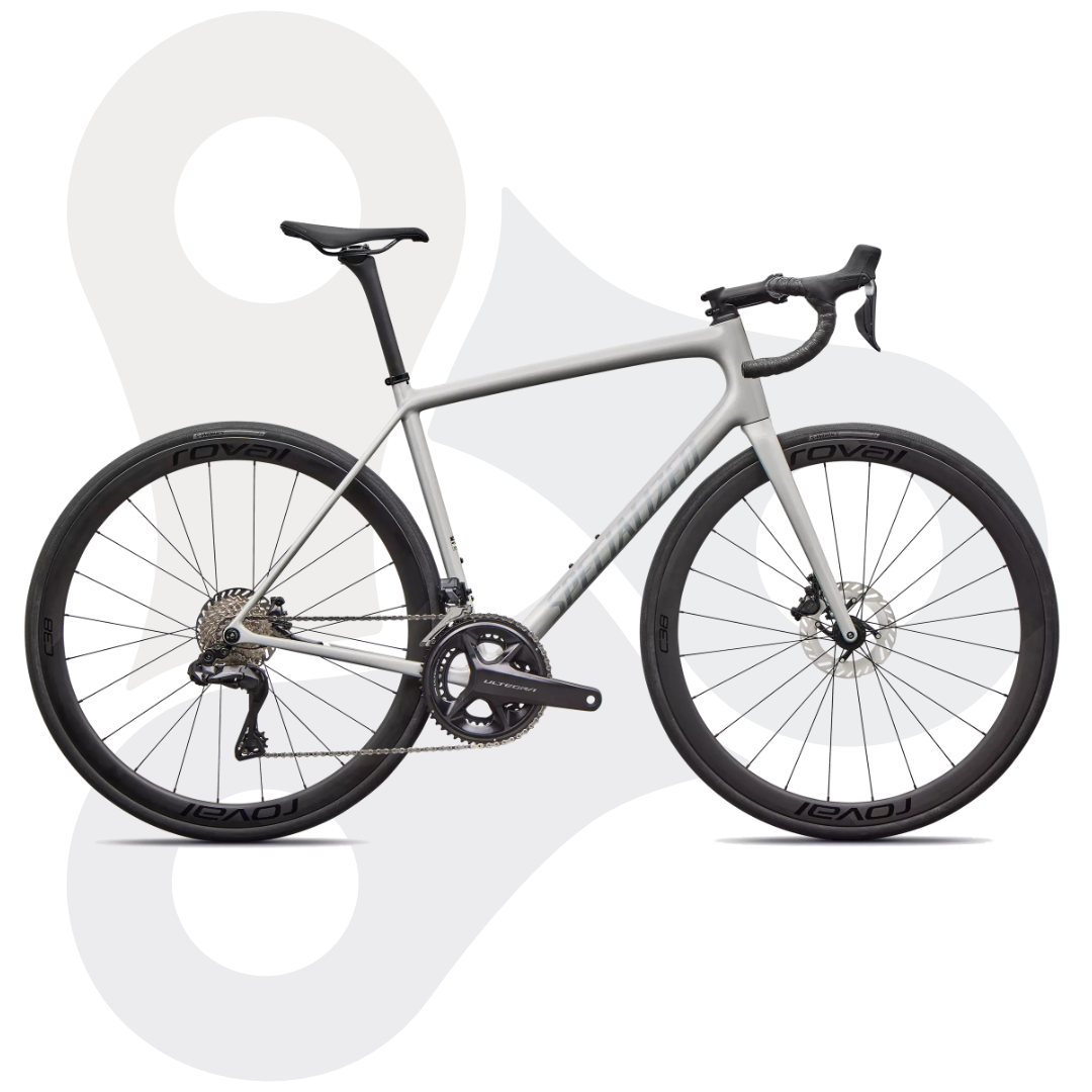 Specialized Aethos 2 Expert Rennrad in der Farbe Gloss Dolomite Metallic | Blue Pearl Over Shadow Silver