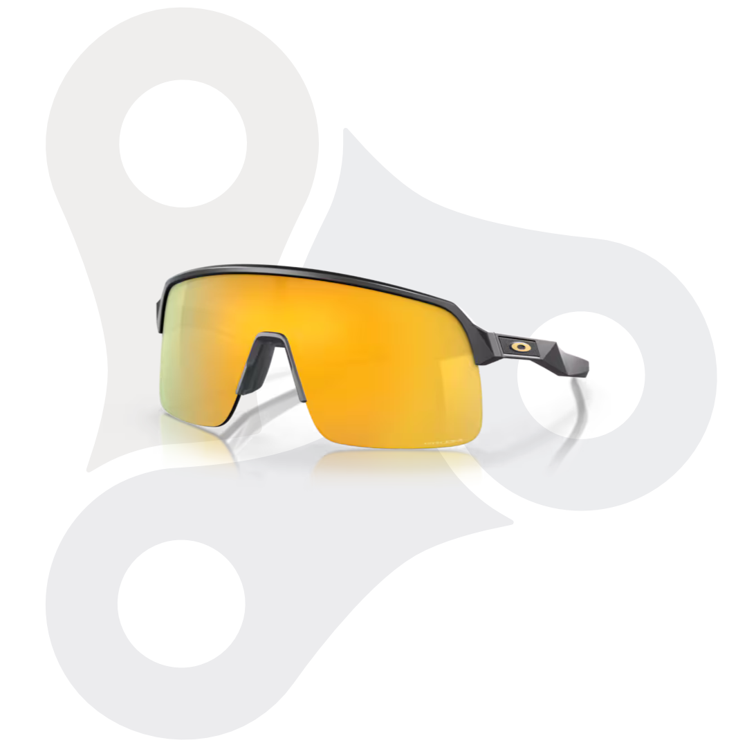 Sutro Lite mit carbonfarbenem (Grauton) Rahmen und Gläsern in Pritm 24k (goldfarben)