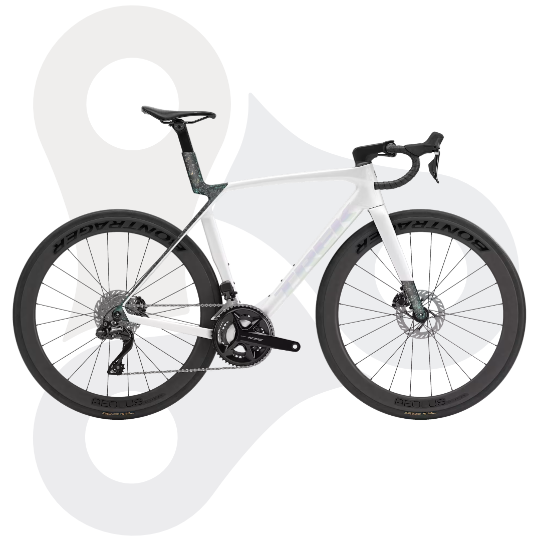 Trek Madone SL6 Gen 8 in der Farbe Gloss Chrystal White
