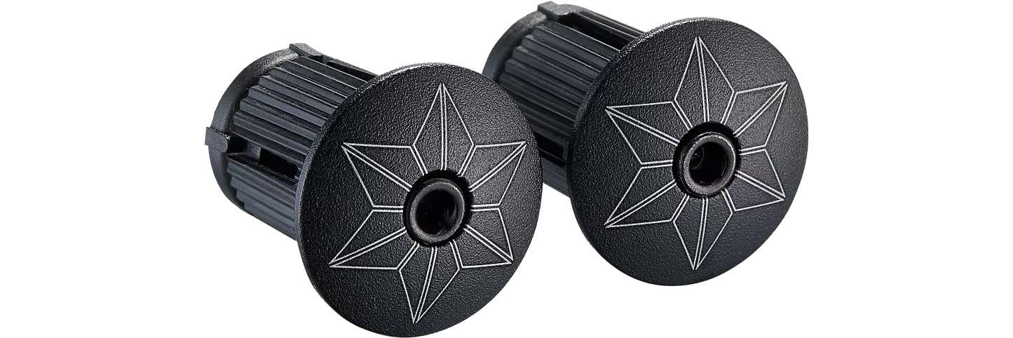 SUPER STICKY KUSH Endkappen in schwarz mit Prägung