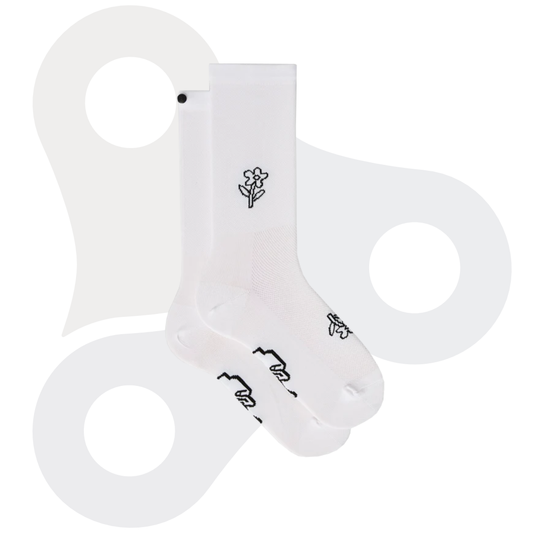 Fingerscrossed Socken in weiß mit Motiv Flower (Blume)