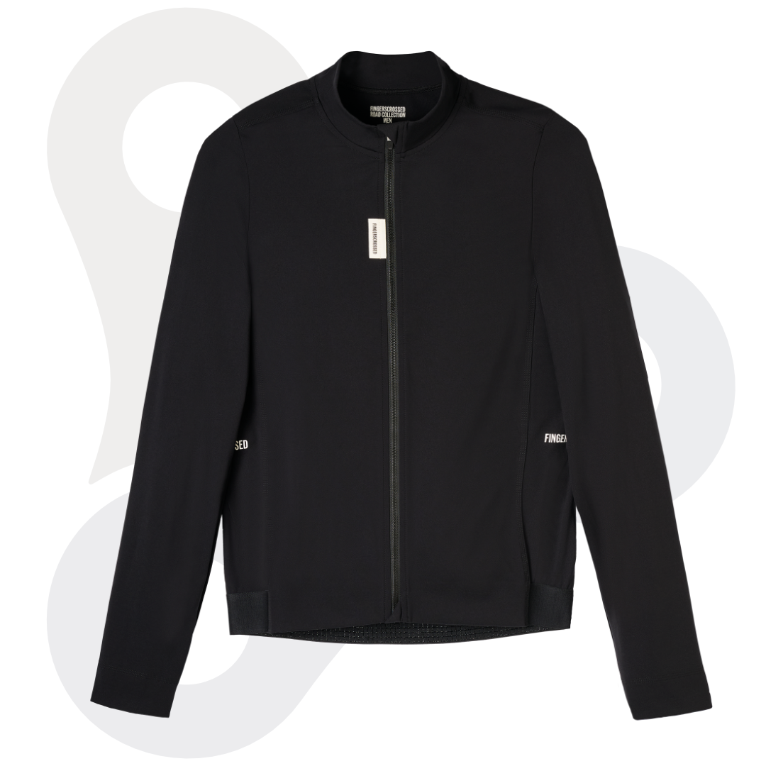 Fingerscrossed Herren Longsleeve Road Jersey in der Farbe Black