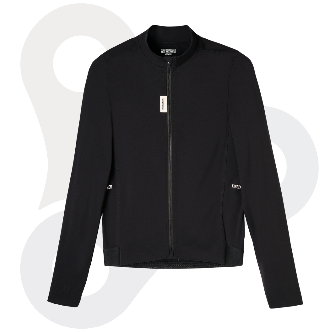 Fingerscrossed Damen Longsleeve Road Jersey in der Farbe Black