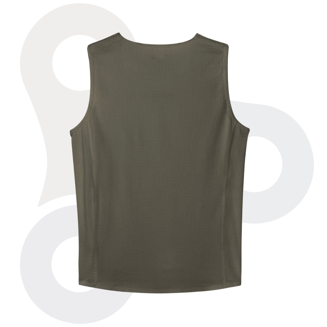 Fingerscrossed Herren Road-Baselayer in der Farbe olive von hinten