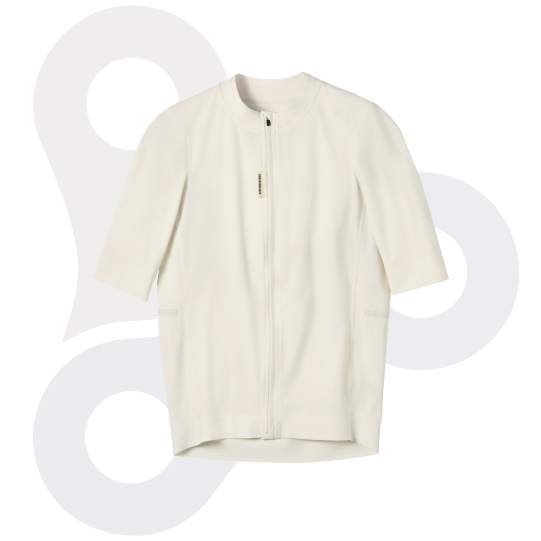 Fingerscrossed Herren Road-Jersey in der Farbe antique-cream von vorne