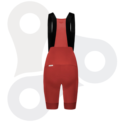 Fingerscrossed Damen Road-Bib in der Farbe brick (Ziegelsteinrot) von hinten