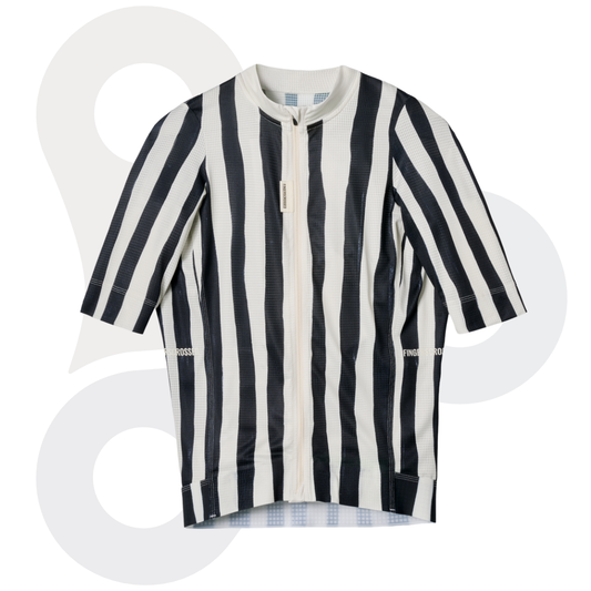 Fingerscrossed Superlight Jersey im Stripes Design (schwarze, weiß gestreift)