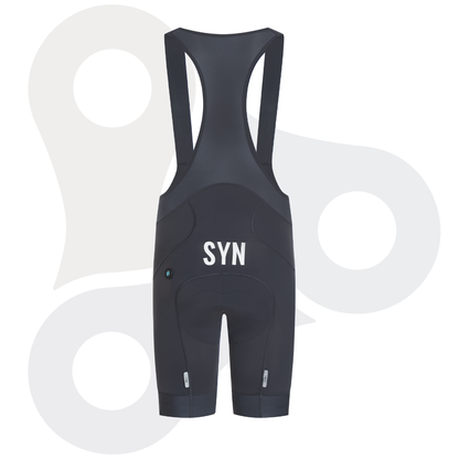 SYN Herren Training Bib Shorts 2.0 in titan von hinten