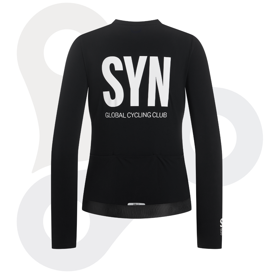 SYN Longsleeve Training Jersey 2.0 in schwarz mit weißem SYN Schriftzug