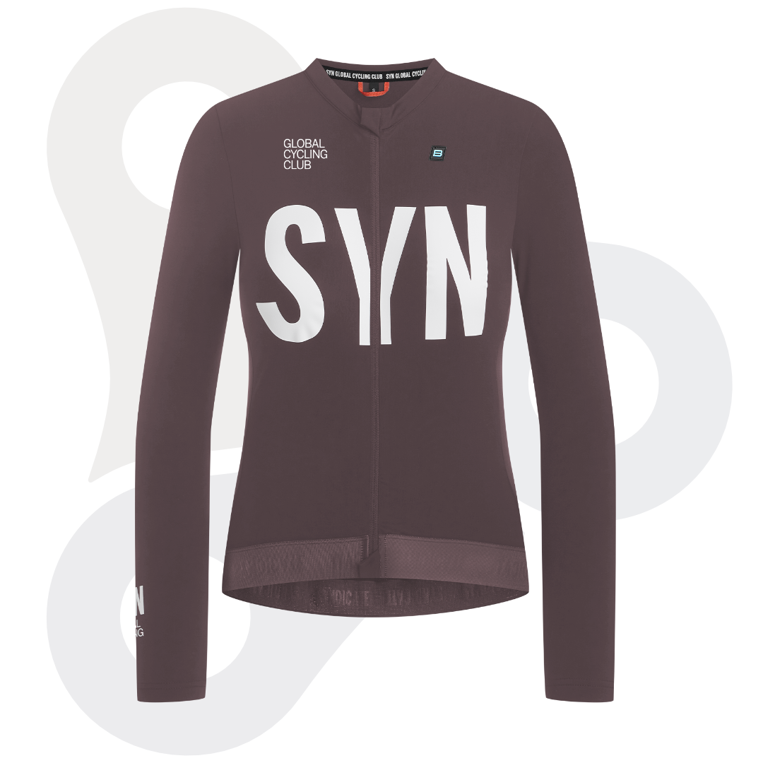 SYN Longsleeve Training Jersey 2.0 in der Farbe Illusion mit weißem SYN Schriftzug von vorne