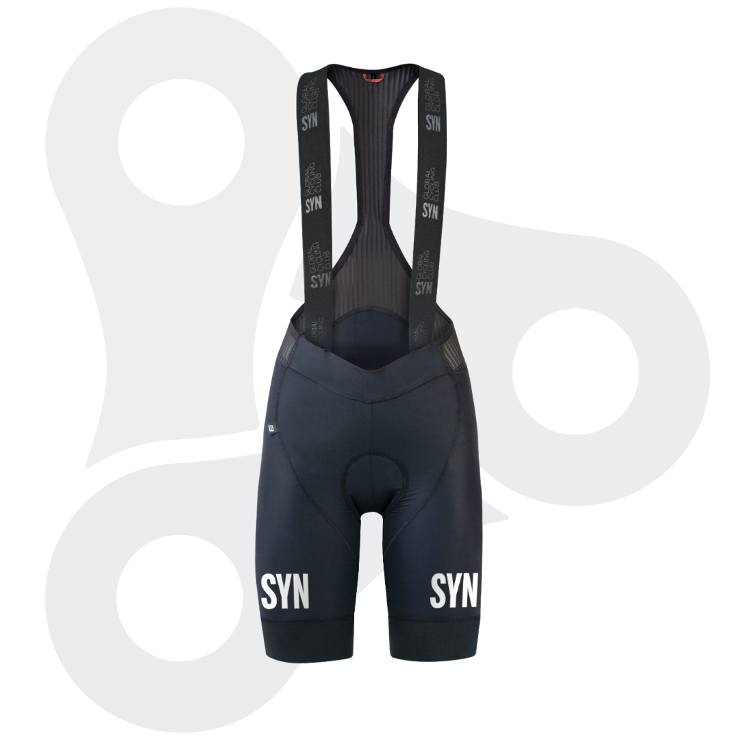 SYN Pro Bib Shorts für Damen in schwarz von vorne