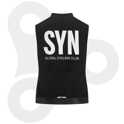 SYN Damen Training Vest 2.0 in schwarz mit weißen SYN Schriftzug von hinten