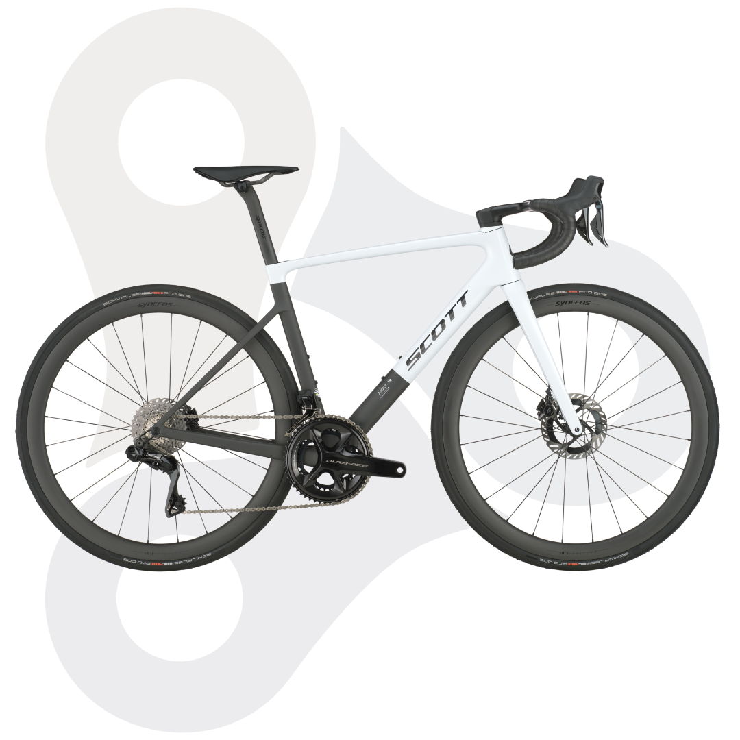 Scott RC Pro Rennrad in der Farbe Cumulus White | Carbon Black