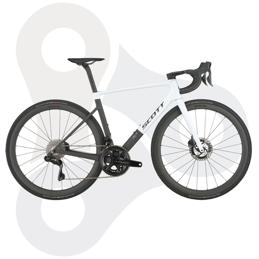 Scott RC Pro Rennrad in der Farbe Cumulus White | Carbon Black
