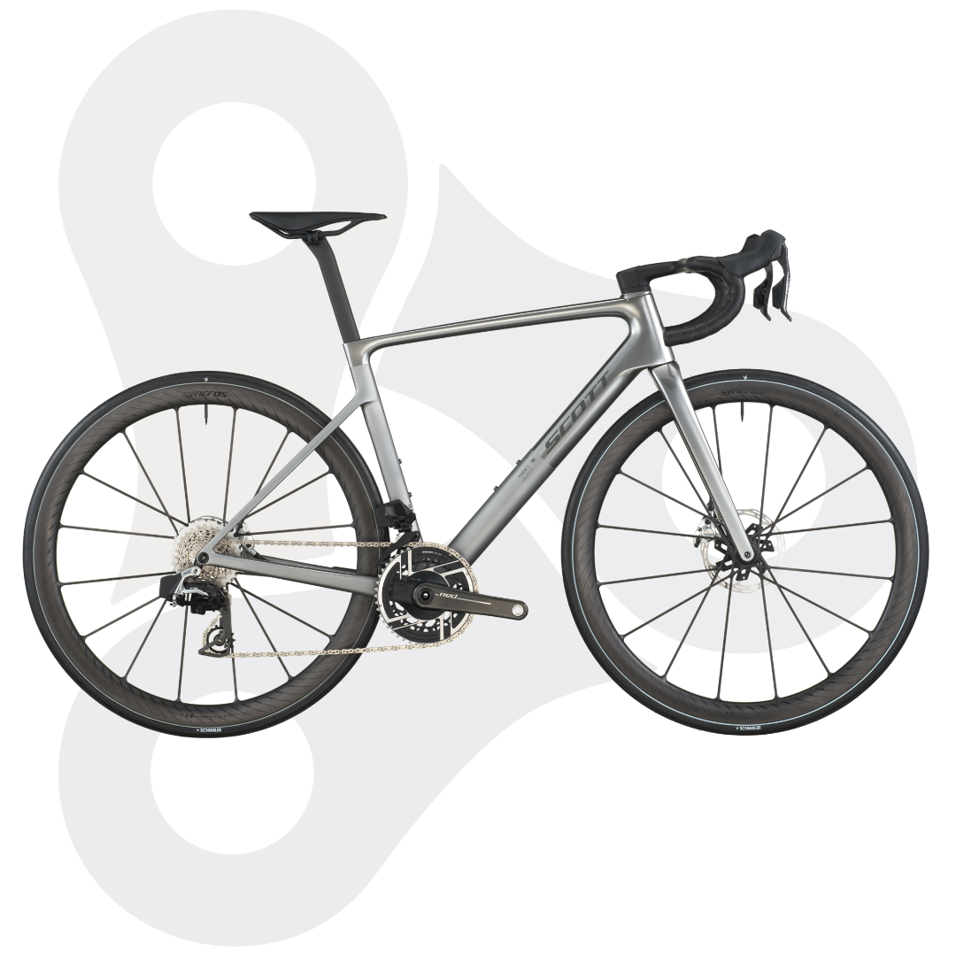 Scott Addict RC Ultimate Rennrad in der Farbe Chrome Silver 