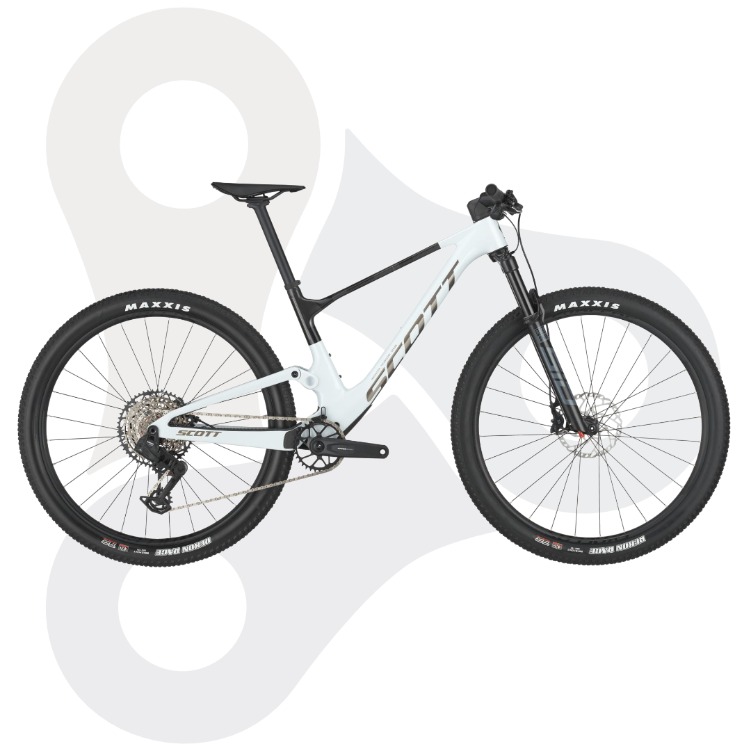 Scott Spark RC Team in der Farbe Cumulus White | Carbon Black