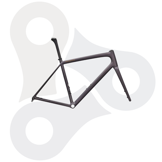 Specilized Aethos 2 Frameset in der Farbe Satin Nebula Metallic | Burnt Gold Metallic