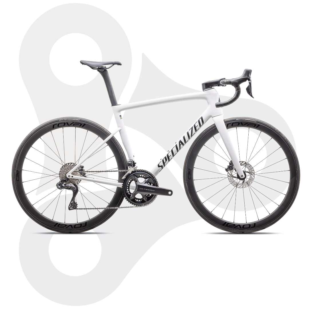 Specialized Tarmac SL8 Expert Rennrad in der Farbe Gloss White | Black Metallic