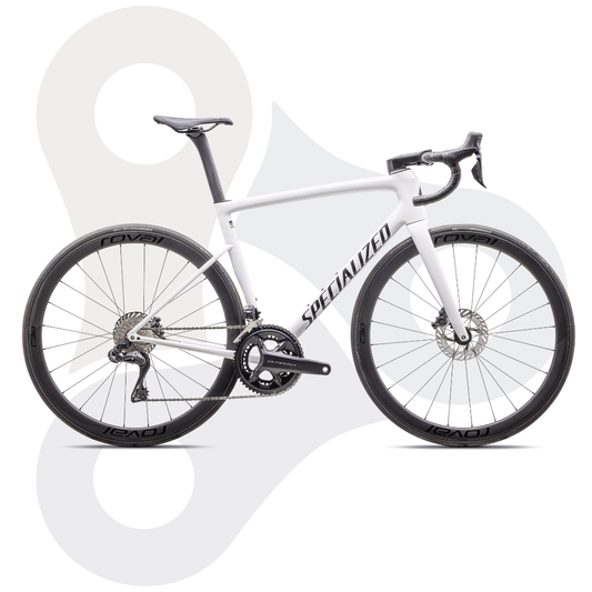 Specialized Tarmac SL8 Expert Rennrad in der Farbe Gloss White | Black Metallic