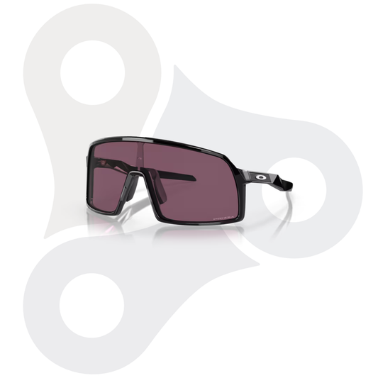 Sutro S mit Rahmen in glänzendem schwarz und Gläsern in der Farbe Prizm Road Black (violett, rötlicher Ton)