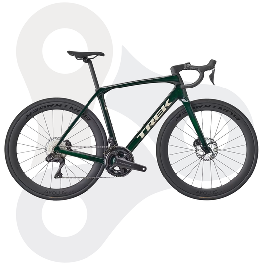 Trek Domane SL7 Gen 4 in der Farbe Ivy Smoke (metallischer Grünton)