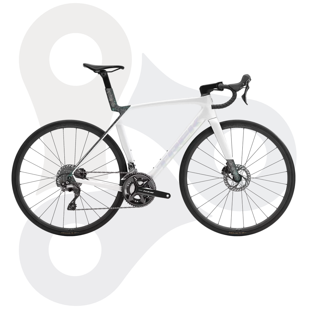Trek Madone SL5 Gen8 Rennrad in der Farbe Gloss Chrystal White